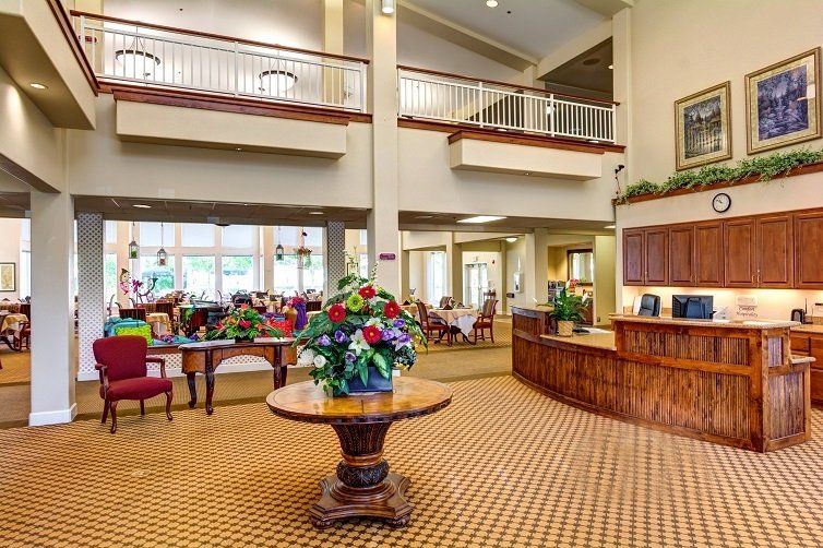 Clean, polished hotel lobby after professional floor care by Summit